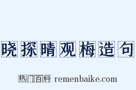 晓探晴观梅造句是什么意思的图片